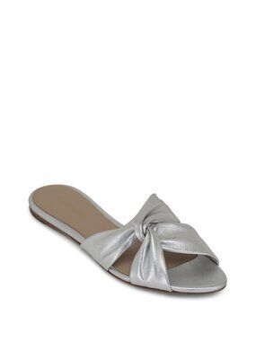 Veronica Beard Seraphina Twisted Metallic Leather Sandals. 7.5